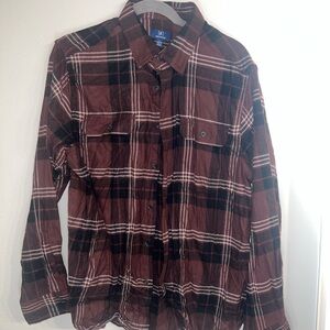 George Brown and Black Plaid Shirt